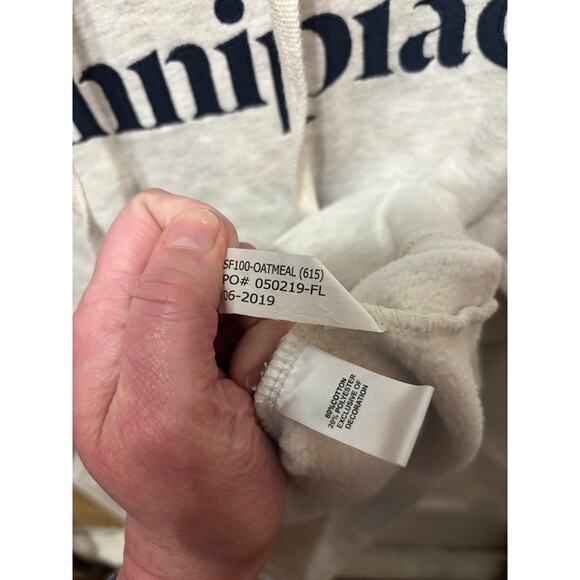 Quinnipiac College Hoodie Cowl Neck by League Gray Pullover size women's small - Picture 5 of 7